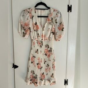Abercrombie & Fitch Floral Puff Sleeve Mini Dress